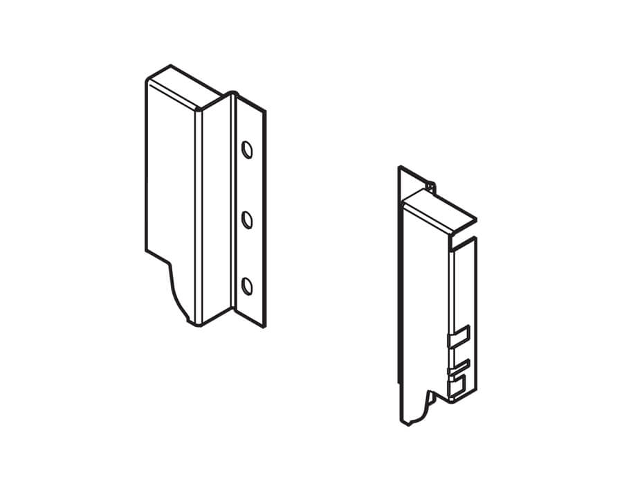 Rückwandhalter links/rechts TANDEMBOX plus/antaro