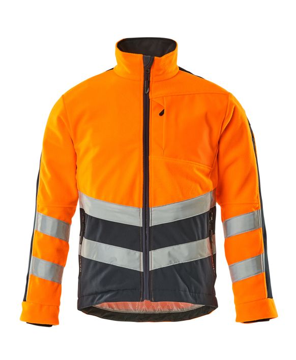 Fleecejacke SAFE SUPREME hi-vis orange/schwarzblau