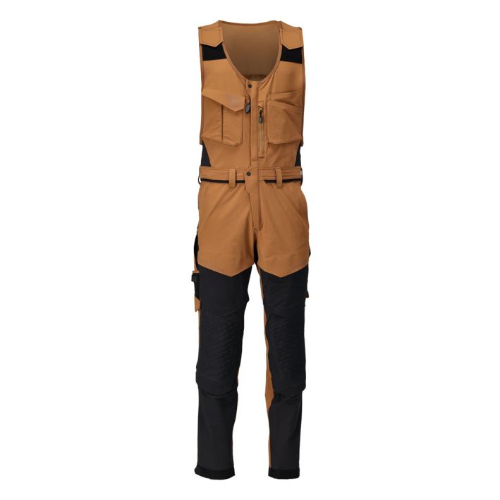Kombihose mit Knietaschen CUSTOMIZED nussbraun/schwarz