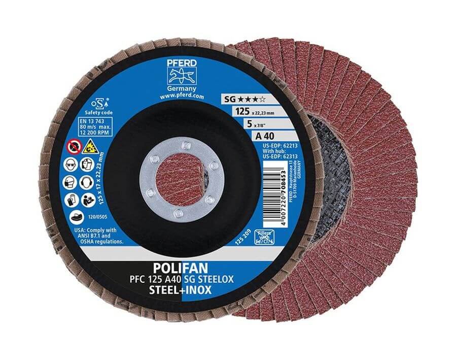 POLIFAN-Fächerschleifscheibe, Korund, gewölbt
