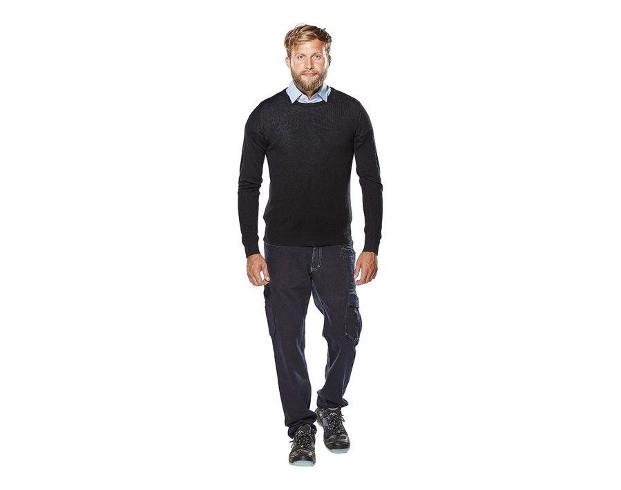 Strickpullover FRONTLINE dunkelanthtazit/hellgrau-meliert