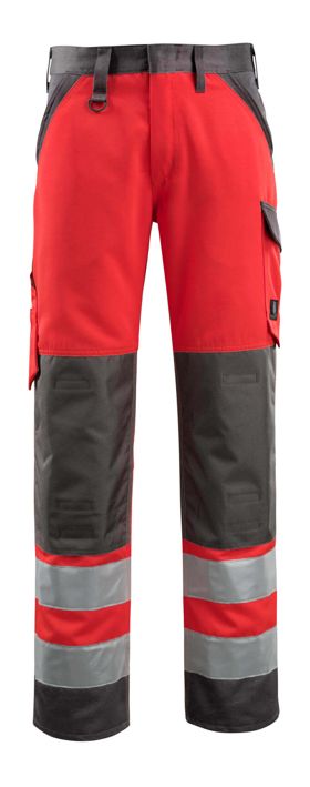Hose mit Knietaschen SAFE LIGHT hi-vis rot/dunkelanthrazit