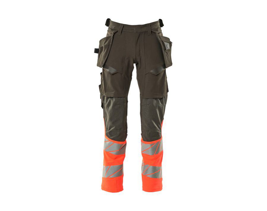 Hose mit Hängetaschen ACCELERATE SAFE dunkelanthrazit/hi-vis rot