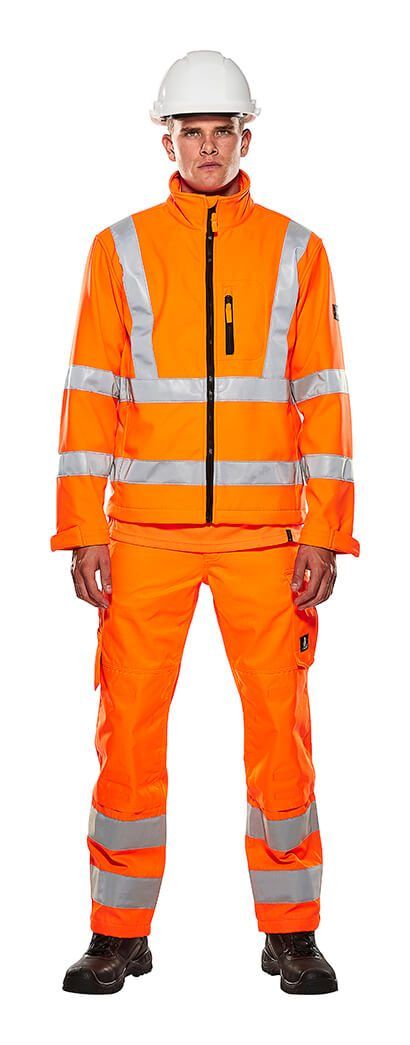 Hose mit Knietaschen SAFE LIGHT hi-vis orange