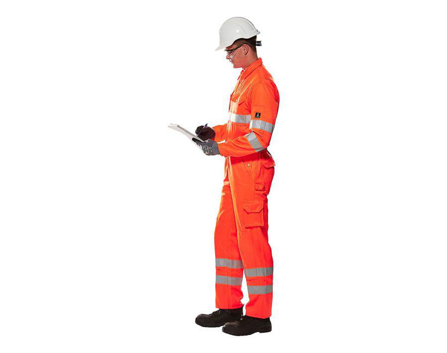 Overall mit Knietaschen SAFE CLASSIC hi-vis orange