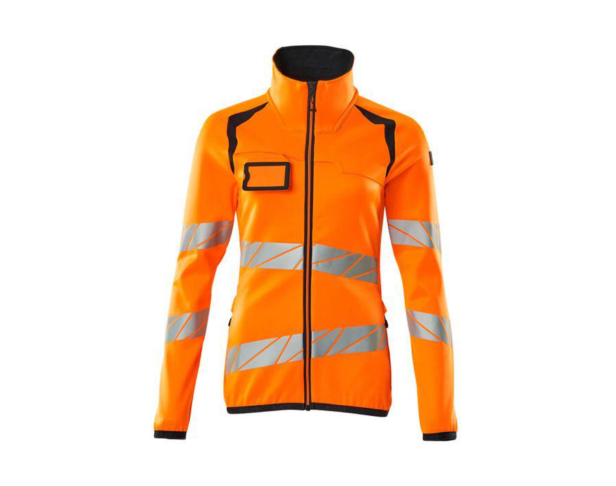 Fleecepullover mit Reißverschluss ACCELERATE SAFE hi-vis orange/schwarzblau