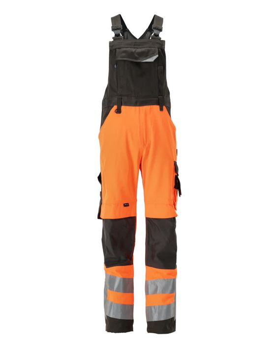 Latzhose mit Knietaschen SAFE SUPREME hi-vis orange/dunkelanthrazit