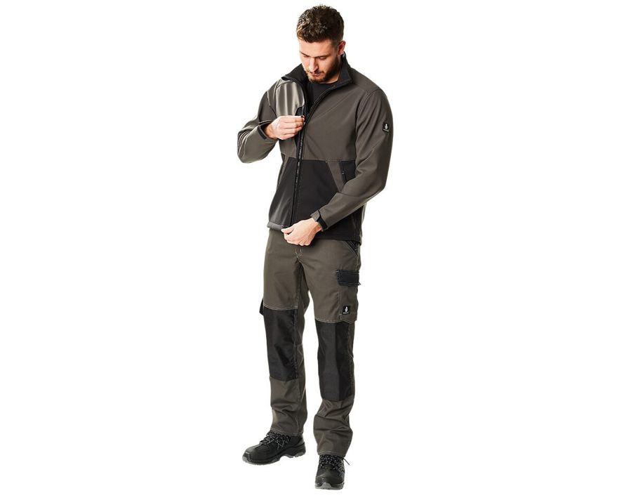 Hose mit Knietaschen LIGHT kornblau/schwarzblau