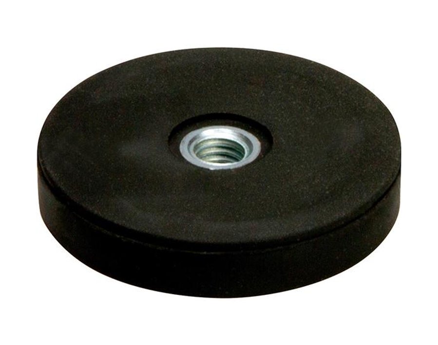 Neodym-Magnet-Flachgreifer mit Neopren-Schutzmantel, Innengewinde