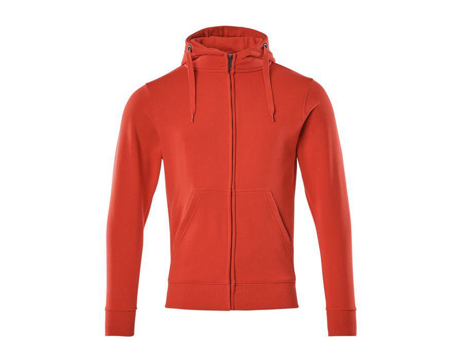 Kapuzensweatshirt mit Reißverschluss CROSSOVER verkehrsrot