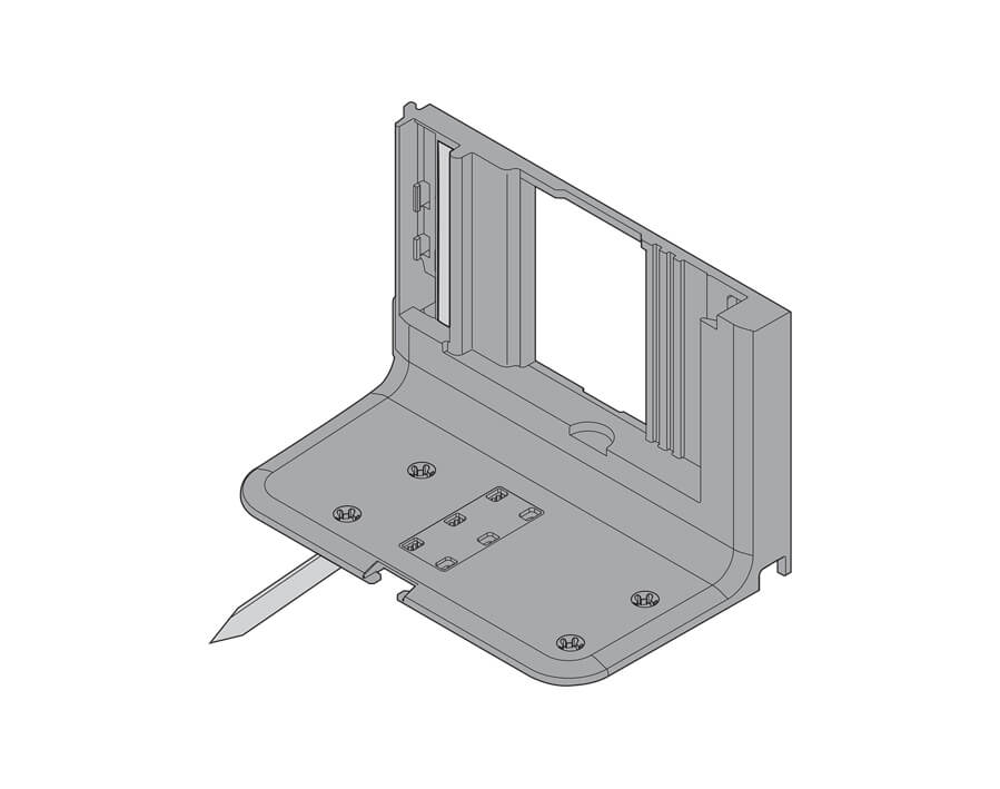 Aufnahmewinkel 1-fach für SERVO-DRIVE LEGRABOX/TANDEMBOX/MOVENTO/TANDEM