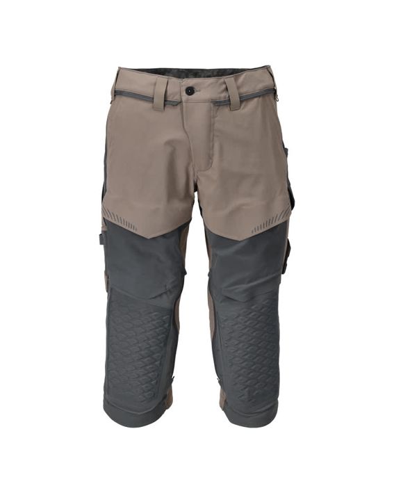 Dreiviertel-Hose mit Knietaschen CUSTOMIZED dunkles sandbeige/anthrazitgrau