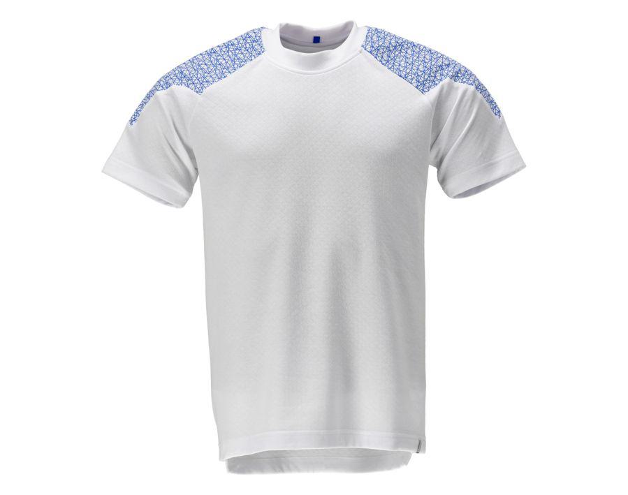 T-Shirt, Kurzarm FOOD & CARE weiss/azurblau