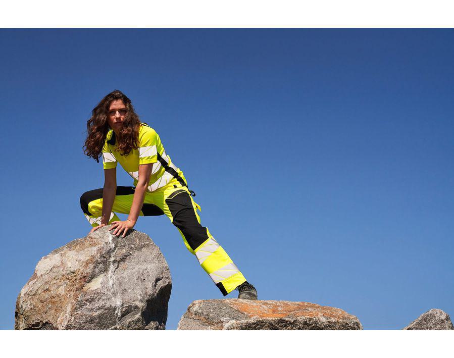Polo-Shirt ACCELERATE SAFE hi-vis gelb/schwarzblau