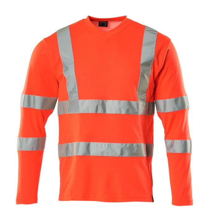T-Shirt, Langarm SAFE CLASSIC hi-vis rot