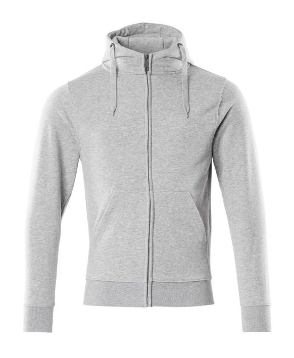 Kapuzensweatshirt mit Reißverschluss CROSSOVER grau-meliert