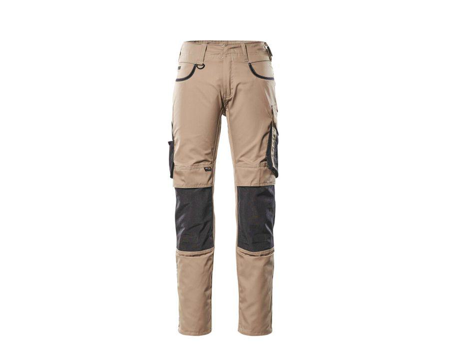 Hose mit Knietaschen UNIQUE hellkhaki/schwarz