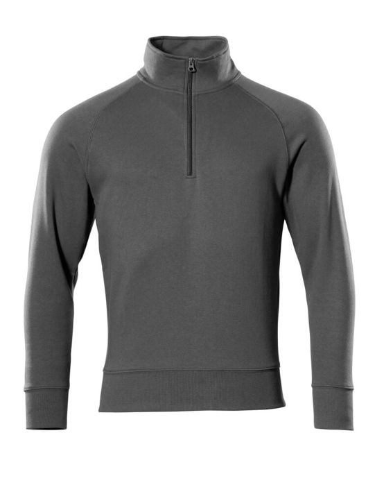 Sweatshirt mit kurzem Reißverschluss CROSSOVER dunkelanthrazit
