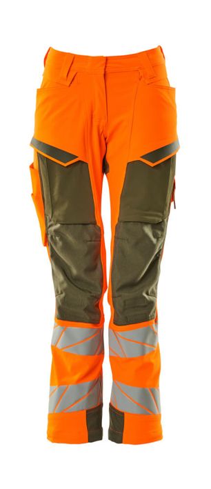 Hose mit Knietaschen ACCELERATE SAFE hi-vis orange/moosgrün