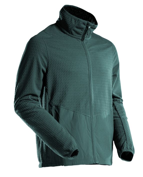 Microfleece Pullover mit Reißverschluss CUSTOMIZED waldgrün