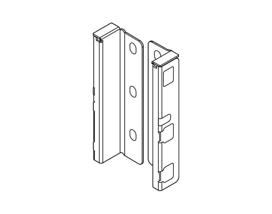 Holzrückwandhalter links/rechts Höhe K MERIVOBOX