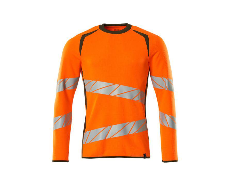 Sweatshirt ACCELERATE SAFE hi-vis orange/moosgrün