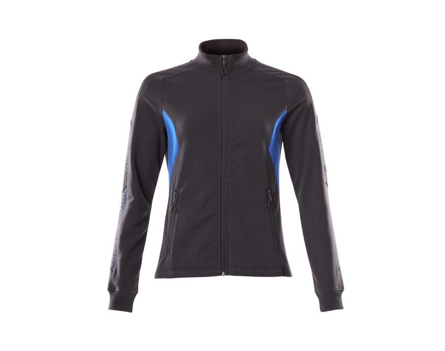 Sweatshirt mit Reißverschluss ACCELERATE schwarzblau/azurblau