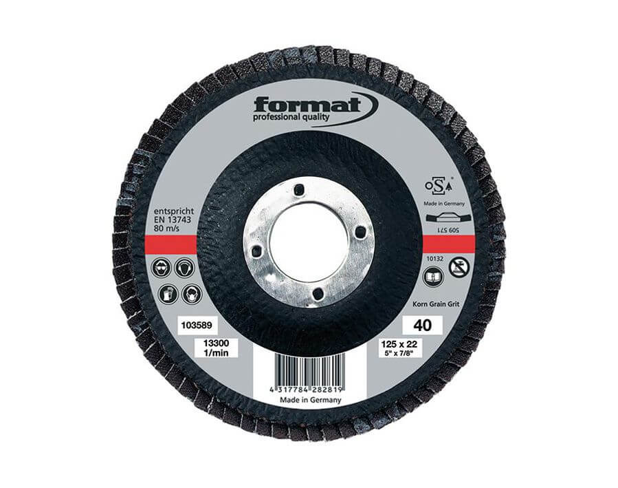 Fächerschleifscheibe, Standard, Ø 115 mm, 6° gewölbt