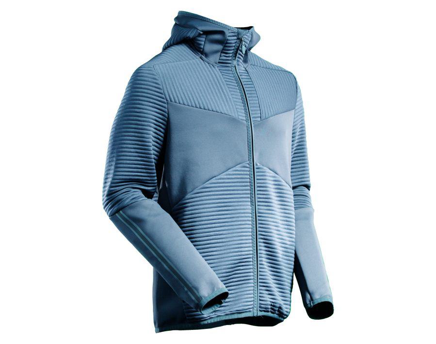 Fleece Kapuzensweatshirt mit Reißverschluss CUSTOMIZED steinblau