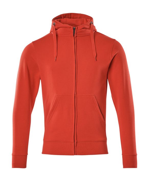 Kapuzensweatshirt mit Reißverschluss CROSSOVER verkehrsrot