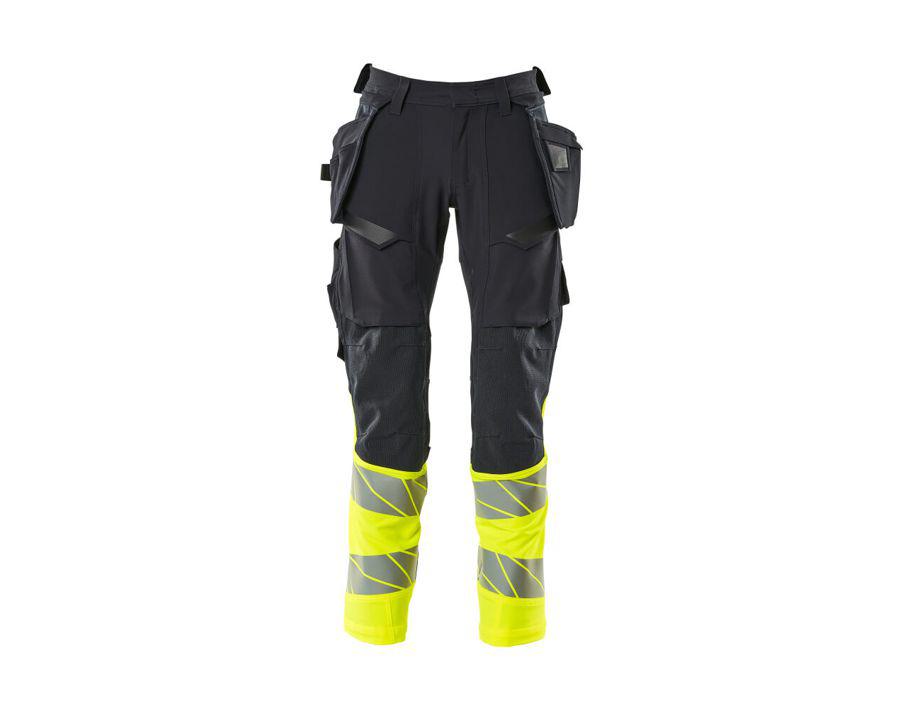 Hose mit Hängetaschen ACCELERATE SAFE schwarzblau/hi-vis gelb