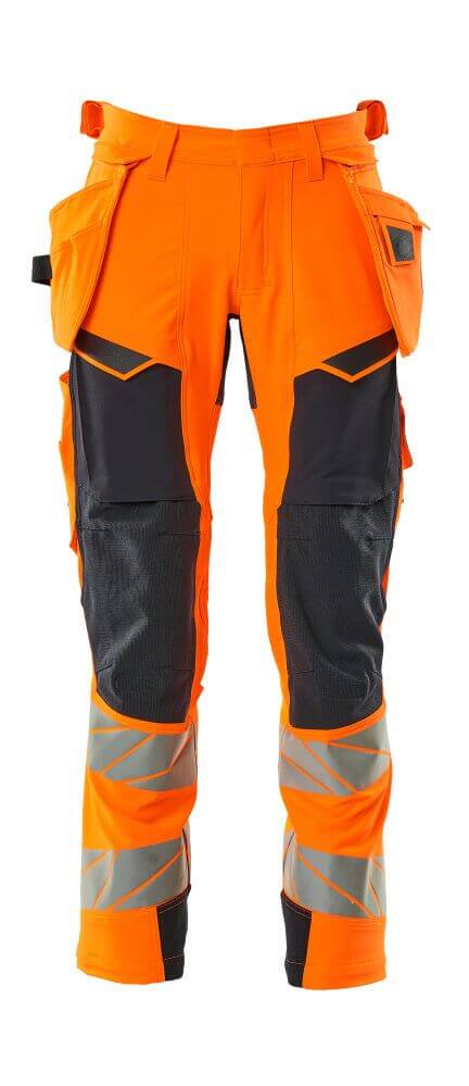 Hose mit Hängetaschen ACCELERATE SAFE hi-vis orange/schwarzblau