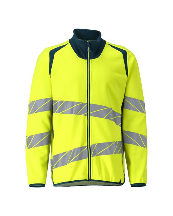 Sweatshirt mit Reißverschluss ACCELERATE SAFE hi-vis gelb/dunkelpetroleum