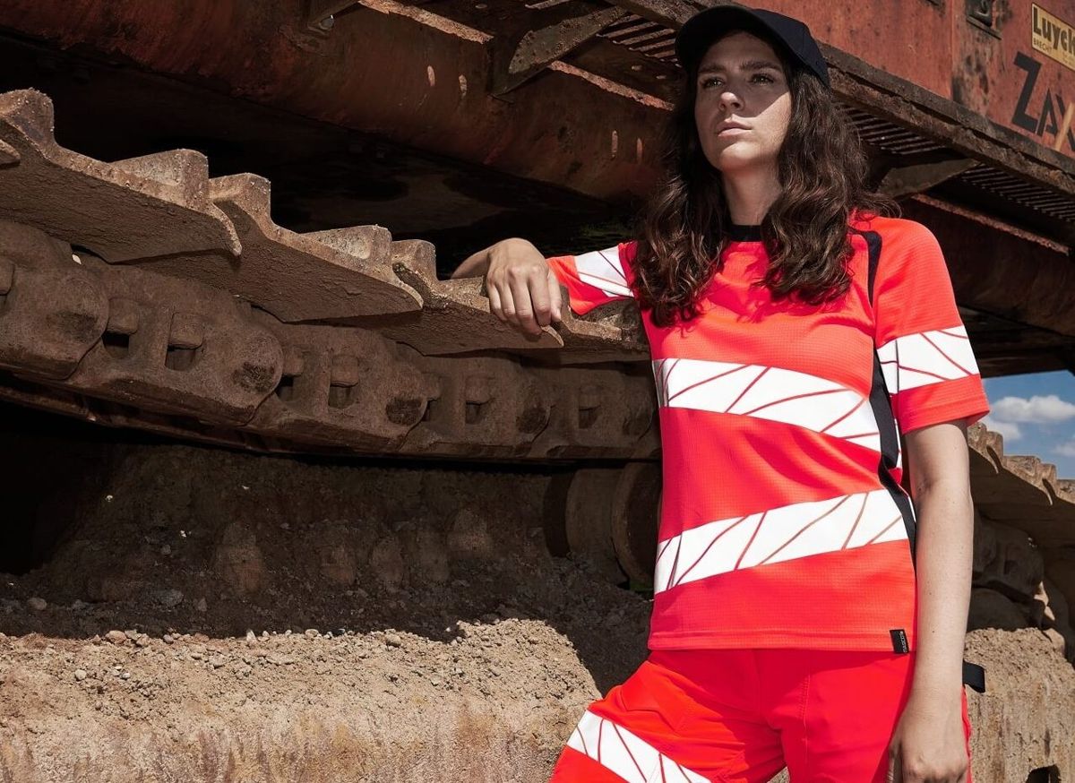 Shorts, lang ACCELERATE SAFE hi-vis rot