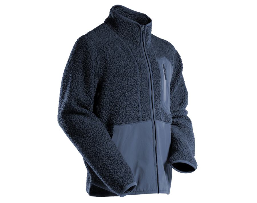 Giacca in pile con chiusura lampo CUSTOMIZED blu navy scuro