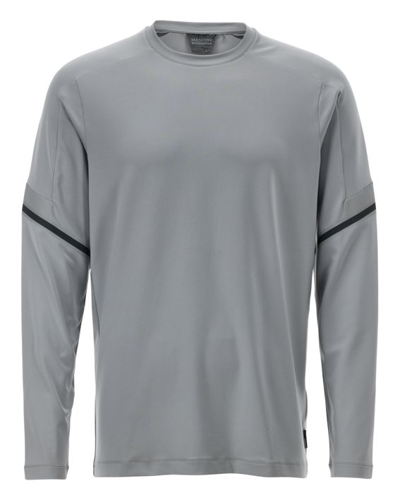 T-Shirt, Langarm CUSTOMIZED silbergrau