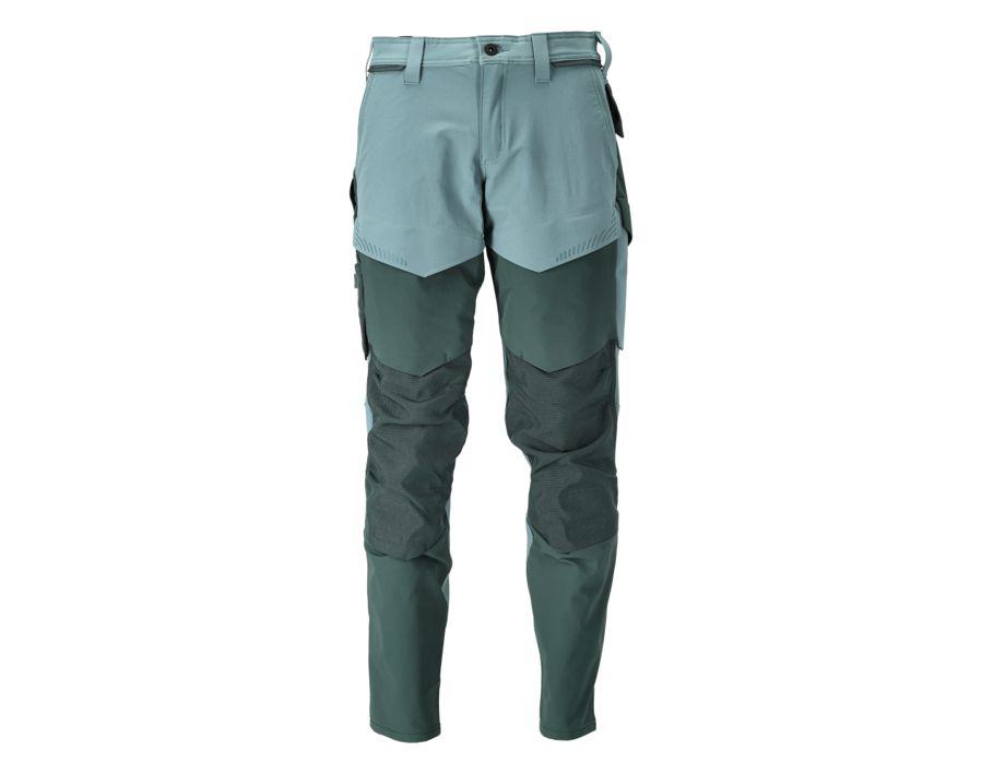 Hose mit Knietaschen CUSTOMIZED helles waldgrün/waldgrün