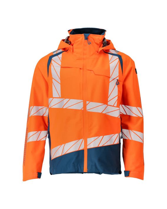 Hard Shell Jacke ACCELERATE SAFE hi-vis orange/dunkelpetroleum