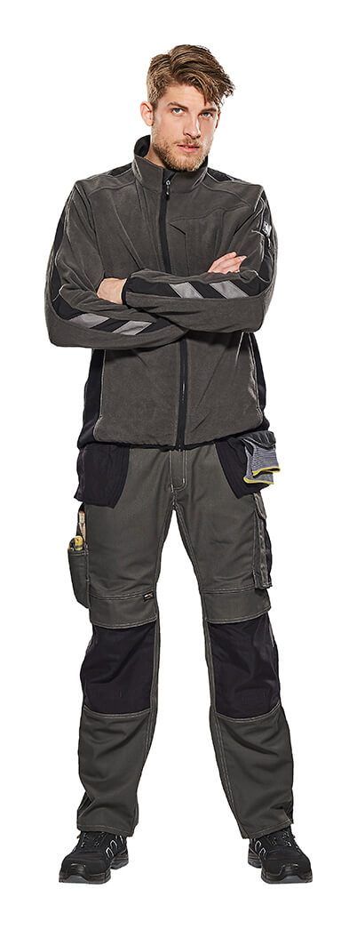Fleecejacke UNIQUE kornblau/schwarzblau