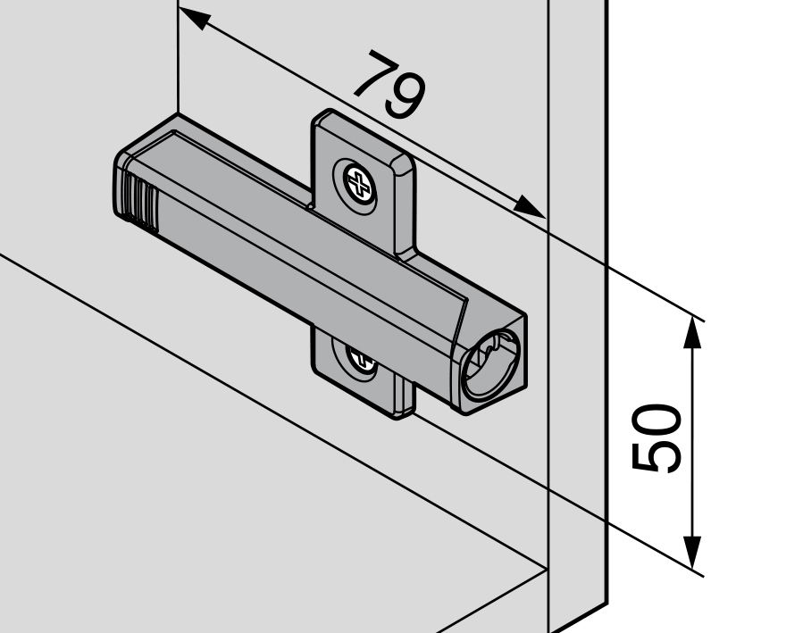 Kreuz-Adapterplatte für TIP-ON Langversion