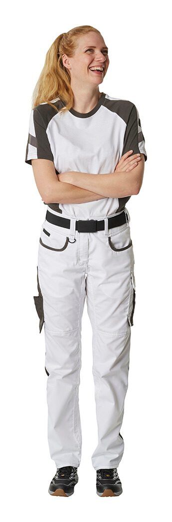 Hose UNIQUE weiss/dunkelanthrazit
