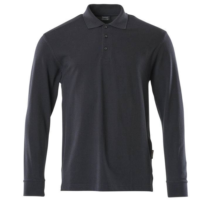 Polo-Shirt, Langarm CROSSOVER graphitblau