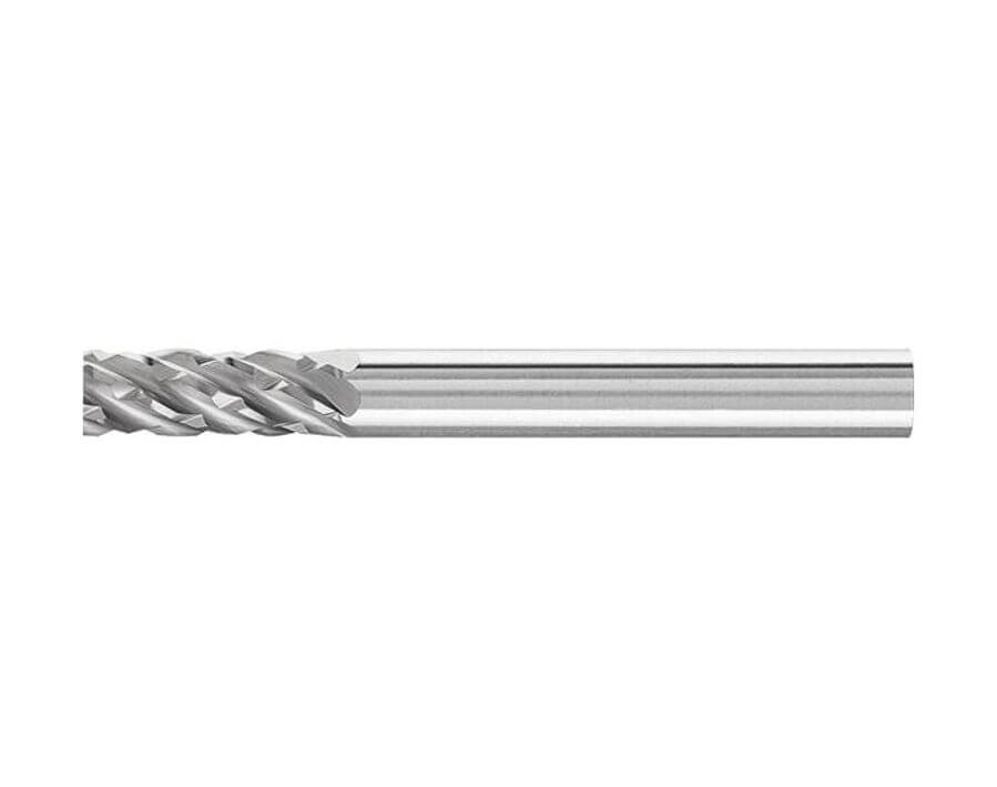 Hartmetallfrässtift (Rotorfräser) DIN 8033 – Schaft-Ø 6 mm, Zylinderform ZYA, ohne Stirnverzahnung, Zahnung STEEL