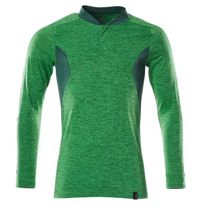 Polo-Shirt, Langarm ACCELERATE grasgrün/grün
