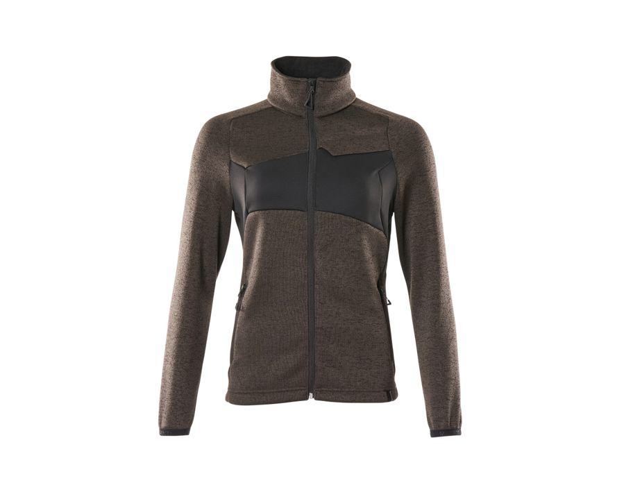 Strickpullover mit Reißverschluss ACCELERATE dunkelanthrazit/schwarz