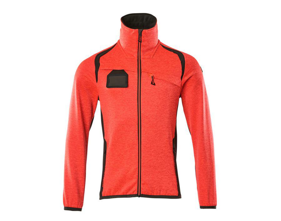 Fleecepullover mit Reißverschluss ACCELERATE SAFE hi-vis rot/dunkelanthrazit