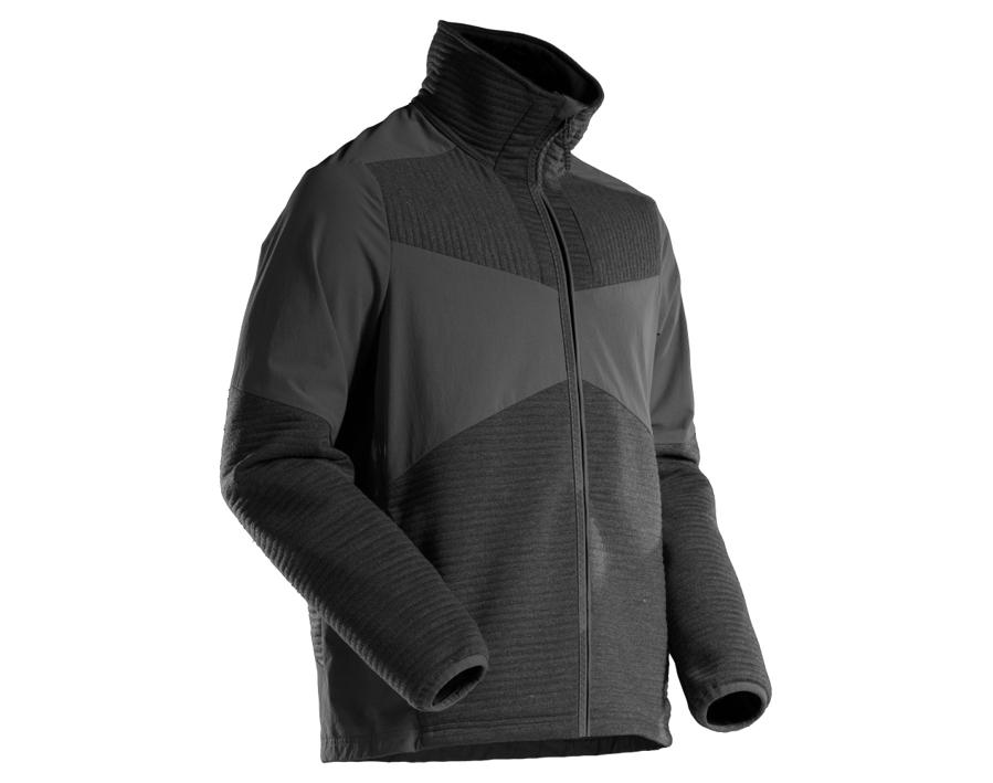 Fleecepullover mit Reißverschluss und Futter CUSTOMIZED schwarz