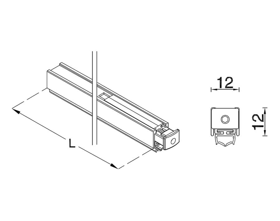 Bodentürdichtung Maco Mini 12x12mm