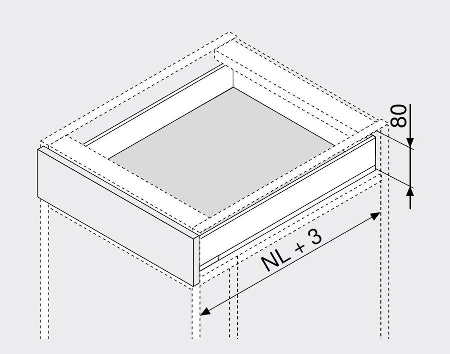 Legrabox - Höhe N - Seidenweiß matt 