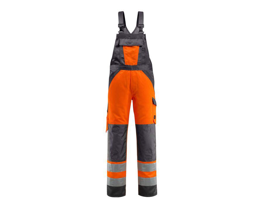 Latzhose mit Knietaschen SAFE LIGHT hi-vis orange/dunkelanthrazit